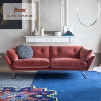Canapé d'angle rembourré au sol, meuble de salon en cuir ou tissu, Design moderne, canapé à sections