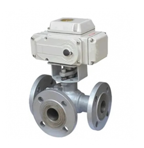 Vanne à boisseau sphérique à trois voies à bride en acier inoxydable 304/316, fabrication OEM, pour le traitement de l'huile, des produits chimiques et de l'eau, normes API/DIN/JIS - Product Image 1
