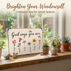 Custom Size/logo/shape Funny Sign Garden Decor <strong>God</strong> <strong>Says</strong> You Are.. Vintage Tin Sign 20x30cm for Home Patio Yard Decor - Product Image 2