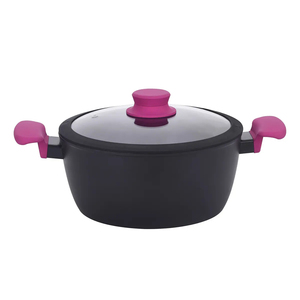 Modern <b>Ceramic</b> Marble Coated 6-Piece Pot <b>Pan</b> Glass Lids Bakelite Handles Non-Stick Aluminum Gas Induction Ready Cookware Set - Product Image 2