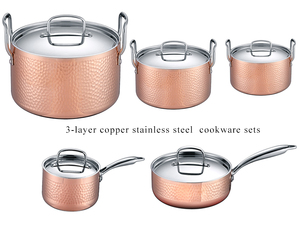 Recién llegado, juego de utensilios de cocina de acero inoxidable ecológico, sin revestimiento, ollas de cocina para el hogar, sartenes, cacerola Wok Cooper - Product Image 5