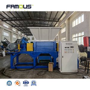 Double arbre déchets cuivre aluminium acier pneus métal tambour plastique recyclage coupe concassage déchiqueteuse Machine - Product Image 1