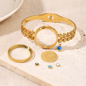 Nuovo Bracciale Aperto in Acciaio al Titanio <span class=keywords><strong>2026</strong></span> con Personalità, Placcato Oro Vero 18k, a Forma di Moneta, Regalo di San Valentino, Gioielli - Product Image 1