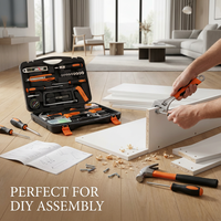 Kit d'outils portables universels pour réparation automobile et usage domestique, ensemble de quincaillerie personnalisable, support OEM, 108 pièces