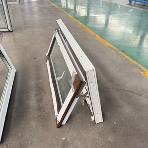 Fenêtre à auvent <span class=keywords><strong>en</strong></span> PVC série 60, intérieur blanc et extérieur imitation <span class=keywords><strong>bois</strong></span>, finition bicolore <span class=keywords><strong>pour</strong></span> la ventilation de la maison - Product Image 4