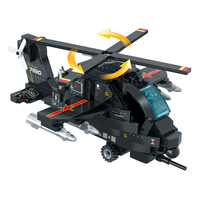 COGO 3D Q Version Avion Hélicoptère Bloc Briques Construction Éducative Blocs de Construction Jouets Pour Enfants