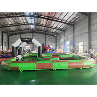 Piste de course gonflable pour karting interactif pour enfants certifiée CE, arène de voitures tamponneuses, centre de jeux en PVC de qualité commerciale