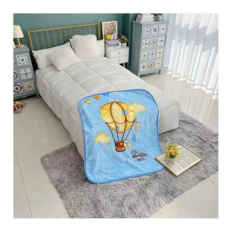 Vente en gros en entrepôt couverture douce pour bébé nuageux en tissu minky avec impression personnalisée par sublimation à bon prix