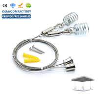Câble de sécurité en acier inoxydable avec système de suspension à crochet pour luminaires LED et cadres photo