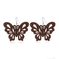 Pendientes de Madera Africanos Boho Colgantes Bohemios Ligeros Estilo Étnico para Mujer