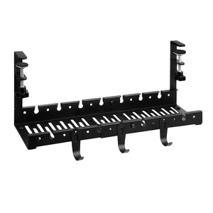 Organizador de cable retráctil para escritorio, bandeja de cable sin taladro, cesta de metal resistente, bandeja de gestión de cable debajo del escritorio con abrazadera - Product Image 4