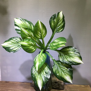 Mur végétal artificiel vertical, simulation de feuilles de <span class=keywords><strong>Hosta</strong></span>, décoration florale pour balcon intérieur, fond de porte - Product Image 2