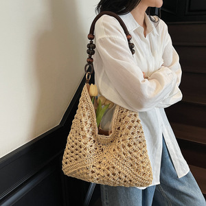 Bolso Tote Tejido para Mujer, Bolso de Hombro Casual, Bolso de Mano Estilo Boho, Bolsos de Ganchillo, Bolsos Tote de Ganchillo Ideales para Vacaciones - Product Image 2