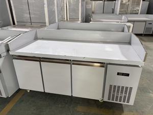 Đá Cẩm Thạch hàng đầu bánh Pizza chuẩn bị bảng tủ lạnh làm lạnh bánh pizza bàn làm việc truy cập thương mại thép không gỉ Pizza salad displayer - Product Image 5