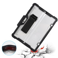 Housse de tablette transparente pour Microsoft Surface Pro 10 9 8 7 6 5 Go 4 3 2 avec poignée sangle épaule protection Pbk191 Laudtec
