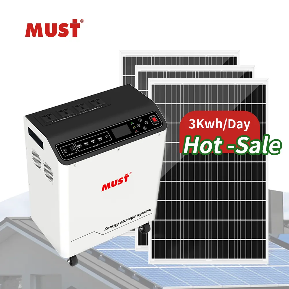 चाहिए बंद ग्रिड सौर प्रणाली 3KW सौर स्टेशन सौर ऊर्जा प्रणाली शक्ति भंडारण MPPT सभी में एक घर में इस्तेमाल के लिए