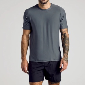 Chemise de compression personnalisée pour hommes Gym Polyester Spandex léger respirant entraînement musculaire course à pied hommes séchage rapide Fit Gym chemises - Product Image 6