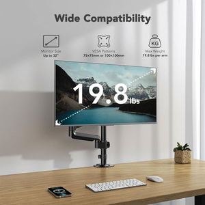Soporte de Monitor LCD Colgante con Resorte de Gas y Ángulo de Inclinación de 90 Grados, Disponible en Stock - Product Image 2