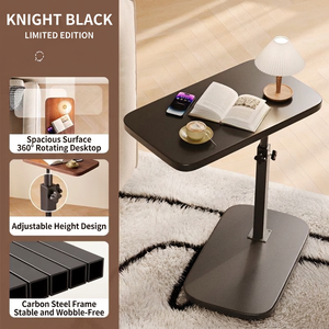 Modern Metal <b>Sofa</b> <b>Side</b> C-<b>Table</b> with Wide Tabletop and Stable Base for Coffee and Laptop Work - Product Image 5