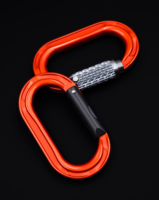 Mousqueton à verrouillage par torsion en alliage d'aluminium haute résistance 24kN pour équipement de sécurité d'escalade professionnel, équipement de sauvetage en plein air