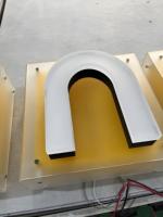 Panneau de signalisation de bâtiment LED 3D grand logo lumineux en métal acrylique panneau de signalisation de lettre de canal électronique publicitaire