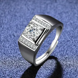 2023 anéis joias d vvs moissanite diamante prata esterlina 925 moissanite jóias 0.5ct 1ct joias finas para presente da menina