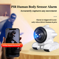 Caméra rotative à 360 ° de sécurité Wifi Offres Spéciales de longue durée Moniteurs intelligents Robot mobile pour animaux de compagnie avec notification d'alarme de sécurité