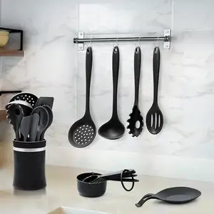 Conjunto de utensílios de cozinha de silicone Opp Bag utensílios e equipamentos de cozinha personalizados por atacado de silicone 100% de qualidade alimentar