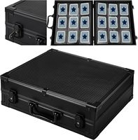 Classeur à chargement par le haut avec fermeture à verrouillage, 360 porte-cartes rigides noirs, 9 pochettes, 20 pages recto-verso, classeurs pour cartes