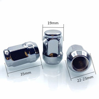 Écrous de moyeu de roue hexagonaux à bride de grade 8.8 GB/T 56, 19 mm #   M12 M14, Fixations de pneus de voiture électrophoretiques noires pour réparation automobile universelle
