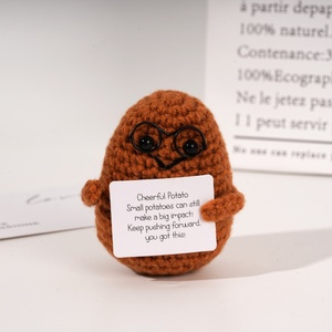 Búp bê khoai tây năng lượng tích cực móc tay dễ thương khẳng định đan dệt trang trí may dệt đồ chơi lo lắng ôm Đồ chơi vải thủ công - Product Image 2