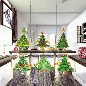 Ychon Factory Wholesale Happy New Year Metal Modern Multi Christmas Tree Napkin Ring Christmas Eve Gift Crafts Party Supplies - Product Image 3