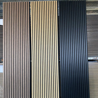 Panneau acoustique en lattes de bois imperméable |   Lames de bois insonorisées à rainures linéaires pour spa, studio de yoga et auditorium
