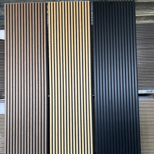 Panel Acústico de <span class=keywords><strong>Listones</strong></span> de Madera Impermeables |   <span class=keywords><strong>Listones</strong></span> de Madera Acústicos con Ranuras Lineales para Spa, Estudio de Yoga y Auditorio - Product Image 2