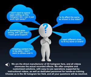 Ventilador Holográfico 3D LED de 65 cm <span class=keywords><strong>y</strong></span> 5000 Nits, Tipo Techo, Pantalla de Video Modular, Control por Aplicación, Bluetooth, Ventilador Holográfico 3D Industrial - Product Image 4