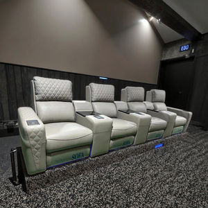 Sillas reclinables de energía eléctrica, asientos de cine en casa de cuero de 3 posiciones de lujo para Cine moderno, auditorio, estilo <span class=keywords><strong>VIP</strong></span> - Product Image 1