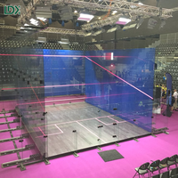 Terrain de squash portable professionnel LDK, terrain de squash extérieur entièrement vitré, mini terrain de squash avec toit, à vendre