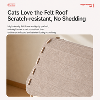 Arbre à chat en bois personnalisé, style nordique, toit en feutre, griffoir en sisal, maison pour 2-3 chats, arbre à chat personnalisé OEM