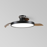 Kit d'entrepôt commercial de luxe à enroulement invisible de lustre à distance dans la lumière de ventilateur de plafond de silence de ventilation