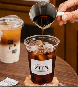 Cundao personalizzato stampato con Logo 16oz bicchieri di plastica trasparente per animali domestici con coperchi senza cannuccia - Product Image 2