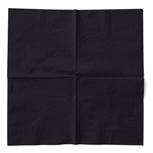 Serviettes Uni noir 33x33 cm 1/4 fois en tissu 100 pièces - Product Image 3