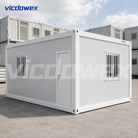 VICDOWEX Maison Conteneur Modulaire Contemporaine Durable en Kit pour Bureaux, Entrepôts et Logements de Travailleurs
