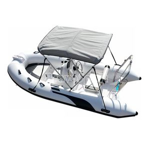 Bateaux à rames ouvertes CE 13 pieds Rib390 Orca Hypalon/PVC en fibre <span class=keywords><strong>de</strong></span> verre, bateaux <span class=keywords><strong>de</strong></span> <span class=keywords><strong>sauvetage</strong></span> gonflables avec auvent Bimini - Product Image 1