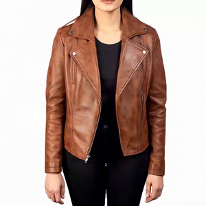 Wholesale Factory High Quality Outwear Coats Women Custom Style - Luxurious 100% Genuine <b>Sheepskin</b> Leather Fur <b>Jackets</b> for Women - Product Image 1