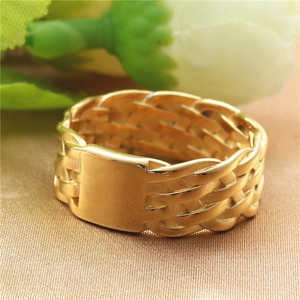 European American Style <b>Titanium</b> Steel Braided <b>Ring</b> Men's Punk Jewelry Gift 240119 - Product Image 2