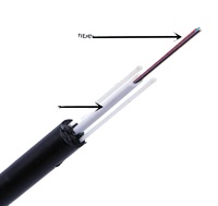 Cables de fibra óptica para exteriores no metálicos GYFXY Unitube modo único 2 4 6 12 24Core Cable de fibra óptica para conductos de comunicación