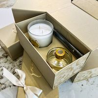 Coffret Cadeau Luxe AIKUN – Ensemble d'aromathérapie personnalisé pour les réunions de famille en week-end – Ambiance élégante – Ensemble cadeau bougie et diffuseur à bâtonnets