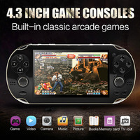 Kontroler Gamepad USB Nirkabel Layar 4.3 Inci Konsol Game MP4 / MP5 8GB Video PSP Terintegrasi Mendukung Android IOS