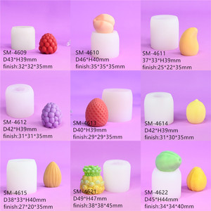 Khuôn làm kem hình trái cây <span class=keywords><strong>3D</strong></span> bằng silicon, khuôn làm sô cô la quả mâm xôi, khuôn làm bánh fondant chanh xoài, khuôn làm nến, dụng cụ trang trí bánh ngọt - Product Image 3