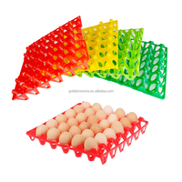 Yyc plastique 30 oeufs plats plateau d'oeufs de poulet en plastique réutilisable pour ferme de poulets